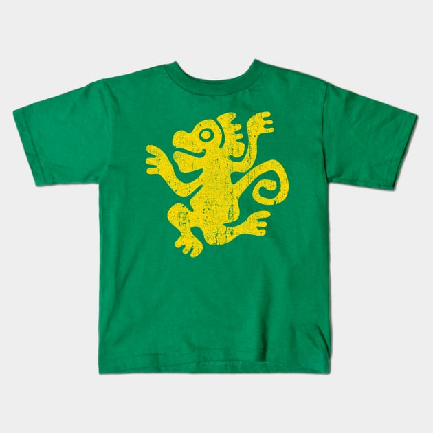 Green Monkeys Kids T-Shirt by huckblade